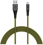 SoSkild USB naar Lightning kabel - Geschikt voor Apple iPhone 13 / 12 - Apple iPad - Lightning naar USB | iPhone 13 / 12 / 11 / X / iPad / 13 / 12 Pro Max / iPhone 13 / 12 Pro 1.5m Zwart/Geel