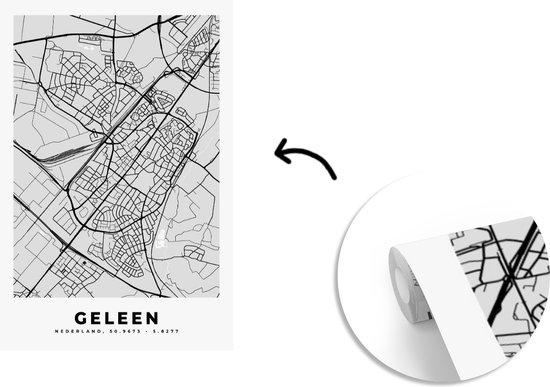 Plan de la ville - Geleen - Grijs - Wit