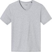 SCHIESSER Mix+Relax T-shirt - korte mouw V-hals - lichtgrijs melange - Maat: L