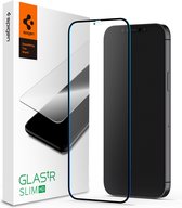 Spigen tR Gehard Glas Screenprotector Geschikt voor Apple iPhone 12 - Zwart