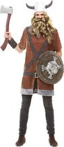 FUNIDELIA Viking kostuum voor mannen Nordic - Maat: L - Bruin