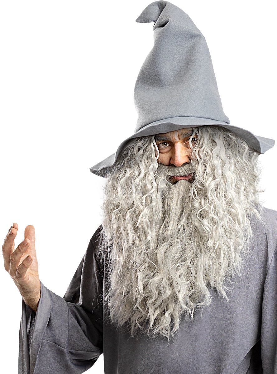 FUNIDELIA Gandalf Pruik met Baard voor Mannen - Lord of the Rings