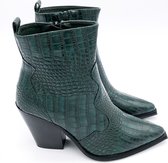 WELOVESHOES® Enkellaarsjes  - Imitatieleer - Groen - Maat 37