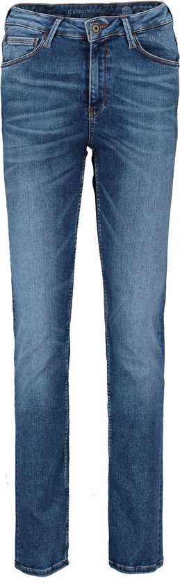 GARCIA Celia Dames Straight Fit Jeans Blauw - Maat W30 X L32 | bol.com