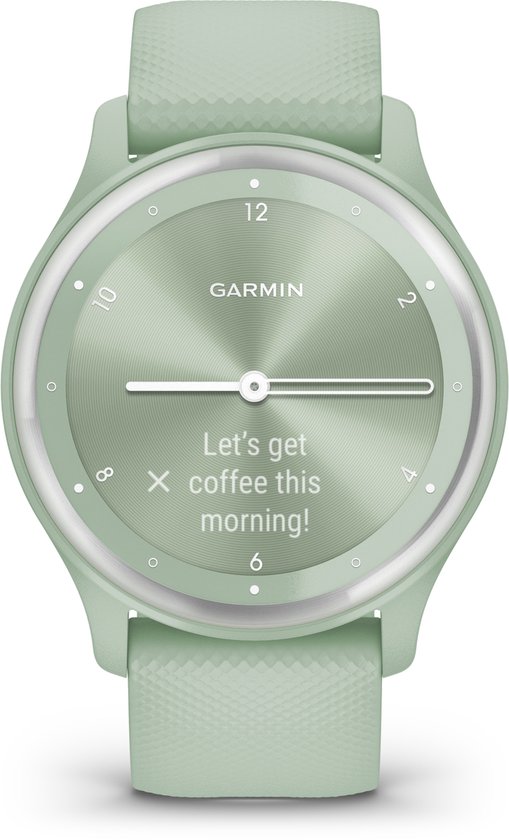 Garmin Vivomove Sport - Hybrid smartwatch - Echte wijzers - Verborgen touchscreen - 40mm - Cocoa/ Peach gold