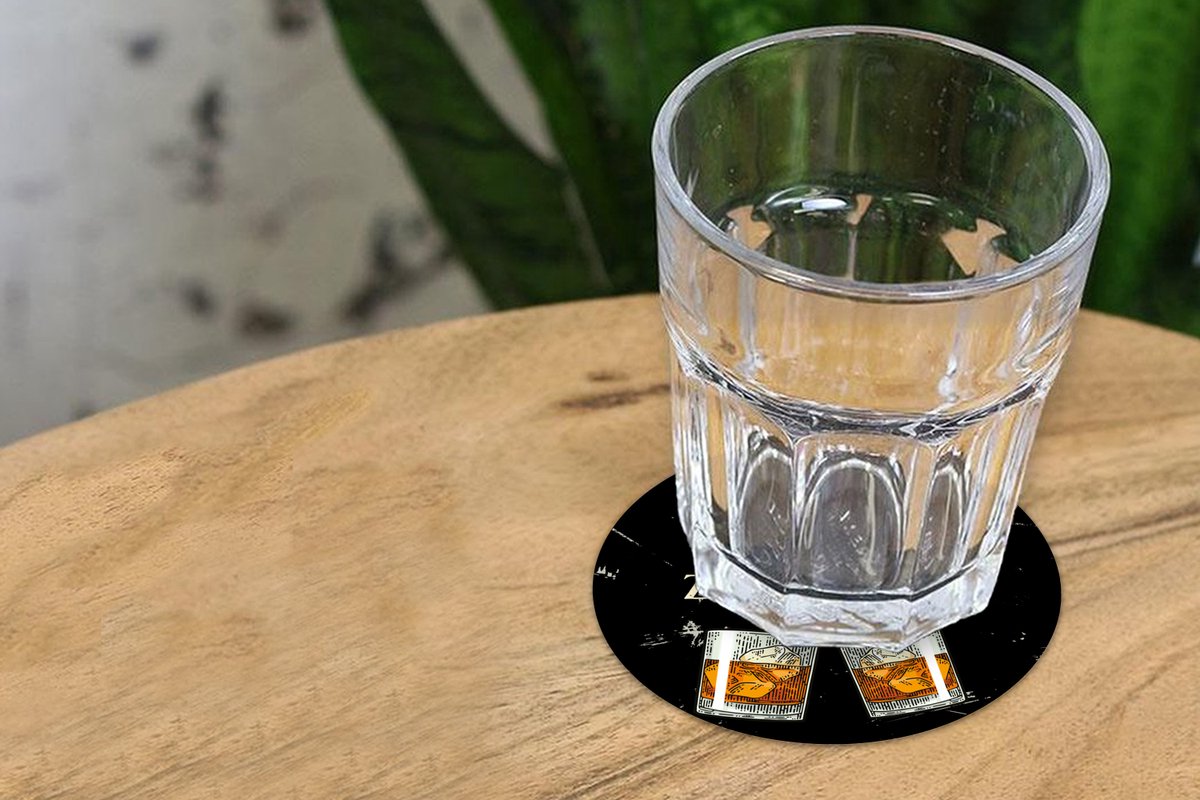 10 stuks draaibare whiskyglazen onderzetter, houtdraaiende