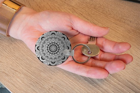 Porte-clés - Mandala gracieux - Plastique - Rond