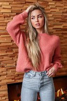 Raved Roze Sweater  – Onesize – Oversized Trui