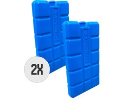 DULA Blauwe Koelelementen voor koelbox - 2 stuks - 200 gram - 8 x 15 x 2 cm