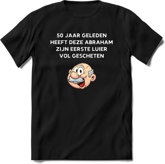 Foto: 50 jaar geleden t shirt grappig abraham 50 jaar verjaardag kleding cadeau dames heren zwart s