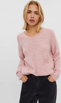 Vero Moda VMCREWLEFILE LS V-NECK BLOUSE - Parfait Pink