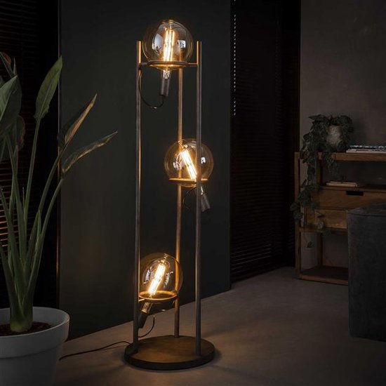 Lumière Vloerlamp Jonnie Goud, Messing, Zwart | Staande Lamp Woonkamer Slaapkamer Keuken Hal Vloerlampen Woonkamer