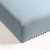 Wooners Hoeslaken 100% Katoen - 160 X 200 X 30CM - Pearl Blue