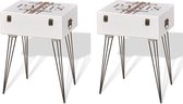 Decoways - Nachtkastjes 2 st 40x30x57 cm wit