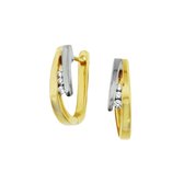 Klapoorringen Diamant 0.03ct (2x0.015ct) H Si