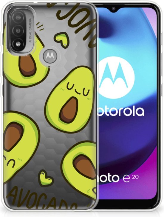 GSM Hoesje Motorola Moto E20 | E40 Backcase TPU Siliconen Hoesje  Transparant Avocado... | bol.com