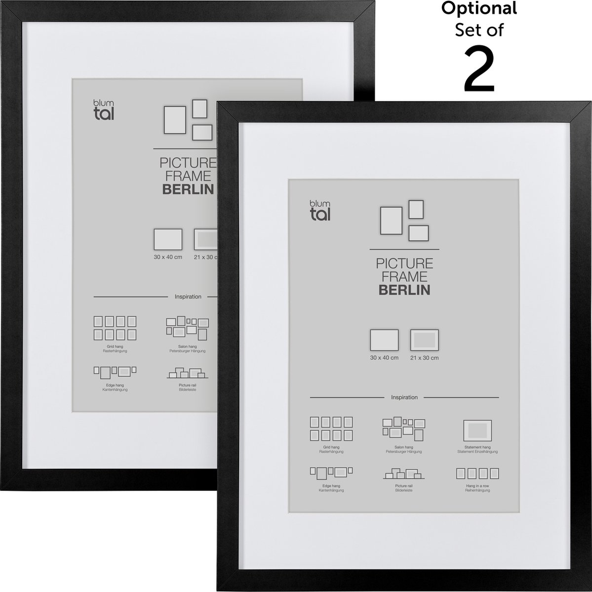 upsimples 3 stuks fotolijsten 30 x 40 cm, hout, fotolijst 30 x 40