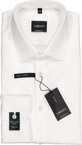 VENTI modern fit overhemd - mouwlengte 7 - wit - Strijkvrij - Boordmaat: 44