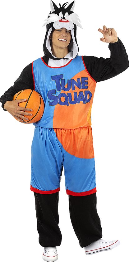 FUNIDELIA Sylvester Space Jam kostuum - Looney Tunes voor vrouwen en mannen Basketbal - Maat: - Zwart