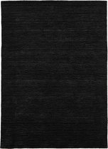 MOMO Rugs Panorama Uni Black Vloerkleed - 170x240  - Rechthoek - Laagpolig Tapijt - Industrieel - Zwart