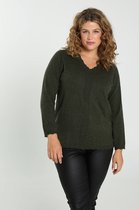 Paprika Dames Trui met gefestonneerde hals - Trui - Maat 48