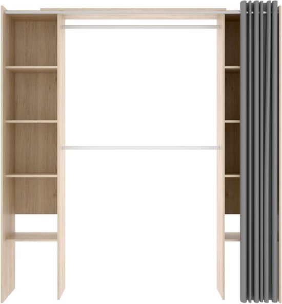 Armoire modulable DORIAN L 110/180 cm Coloris Chêne et gris L 180