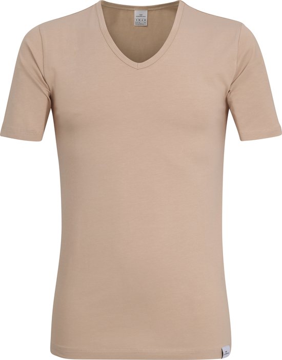 Gotzburg heren T-shirt slim fit V-hals 95/5 (1-pack) - stretch ondershirt -  beige -  | bol.com
