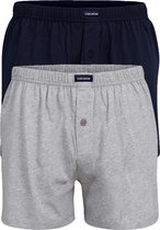 Ceceba heren boxershorts wijd (2-pack) - grijs en blauw - Maat: M