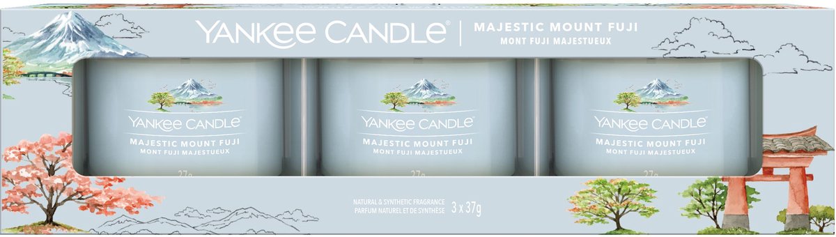 Yankee Candle Filled Votive 3-pack - Majestic Mount Fuji