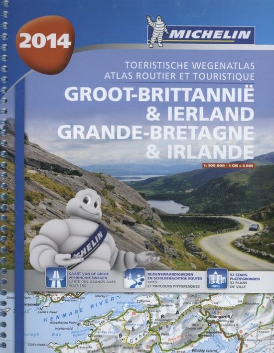 Cover van het boek 'Atlas Michelin Groot Brittannië & Ierland 2014'