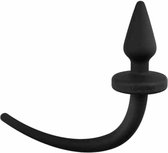 Zwart dog Tail buttplug Taper klein