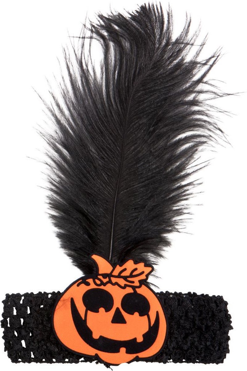 Carnival Toys Haarband Halloween Dames Oranje zwart One-size
