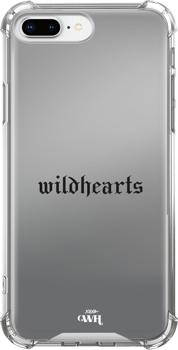 Spiegelhoesje geschikt voor Apple iPhone 8 Plus / 7 Plus - Wildhearts Black - Mirror Case