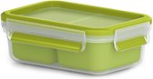 Emsa Clip and Go Snackbox 16.3x11.3x5.8 cm Groen
