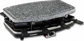 Cloer 6430 Raclette-Steengrill + 8 Pannetjes Zwart/Grjis