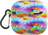 Case Cover geschikt voor Geschikt voor Apple Airpods 3 - Siliconen patroon Regenboog