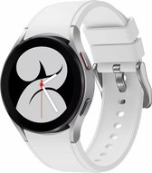 Samsung Galaxy Watch 4 - Silicone Bandje - Wit - 20mm - Small