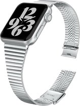 Rvs Horlogeband Band / Armband met Link Adapter geschikt voor Geschikt voor Apple Watch 42mm - 44mm zilver kleurig