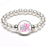 GoedeDoelen.Shop | Armbandje Hope Faith Cure | Pink Ribbon Sieraad | Cancer Awareness | Ribbon | Hope | Cadeau | Wellness-House