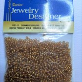 Darice Glass Rocaille Seed Beads 10/0 silver lined dore. 20 Gram