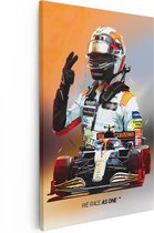 Artaza Canvas Schilderij Lando Norris bij McLaren F1 - 20x30 - Klein - Foto Op Canvas - Canvas Print