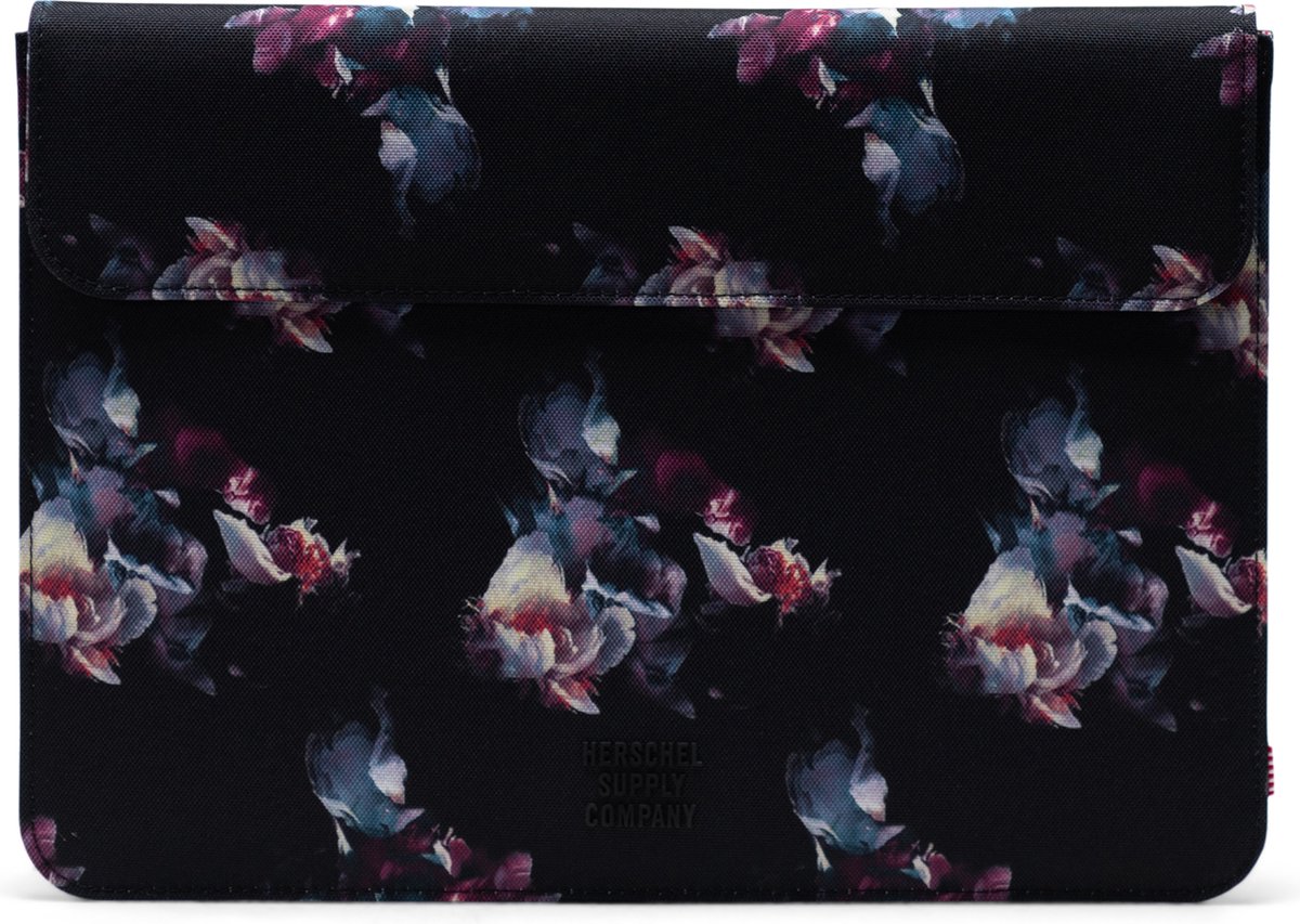 Spokane Sleeve 14 Inch - Gothic Floral / Tijdloze lapthophoes met magnetische sluiting & fleece voering - voor Macbook - Thinkpad / Beperkte Levenslange Garantie / Bloemenprint