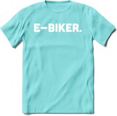 E-bike Fiets T-Shirt | Wielrennen | Mountainbike | MTB | Kleding - Licht Blauw - M