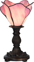Tafellamp Tiffany ø 20*30 cm E14/max 1*25W Roze