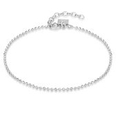 Twice As Nice Armband in zilver, bolletjes ketting, 1.5 mm  16 cm+3 cm