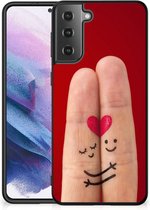 TPU Bumper Super als Valentijnscadeau Geschikt voor Samsung Galaxy S21 Plus GSM Hoesje met Zwarte rand Liefde
