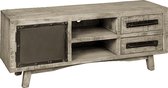 Tv-meubel | wener | Mangohout | Mango | grijs | 148 x 41 x 58(h) cm