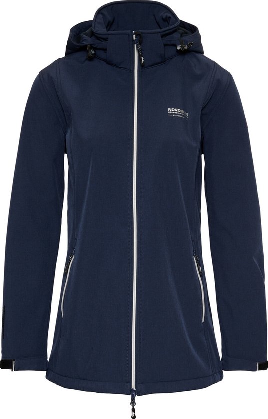 Nordberg Ronda - Softshell Outdoor Zomerjas Dames - Navy/Donkerblauw Melange  - Maat S