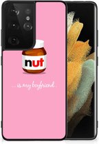 Telefoonhoesje Samsung Galaxy S21 Ultra Leuk Hoesje met Zwarte rand Nut Boyfriend