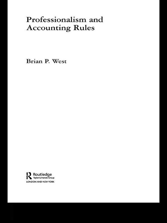 Routledge New Works in Accounting History - Professionalism  ... - cover